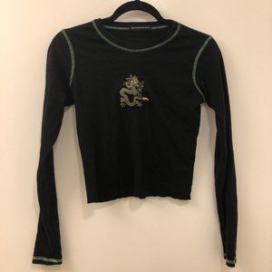 Y2K DRAGON STITCH LONG SLEEVE BRANDY MELVILLE